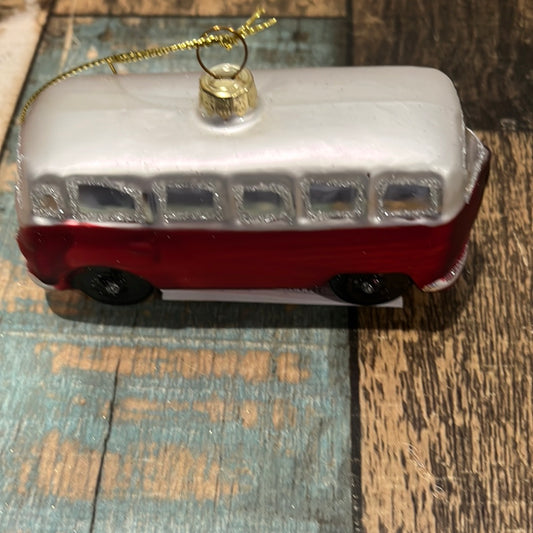 Christmas Vehicle Glass Bauble Ornament