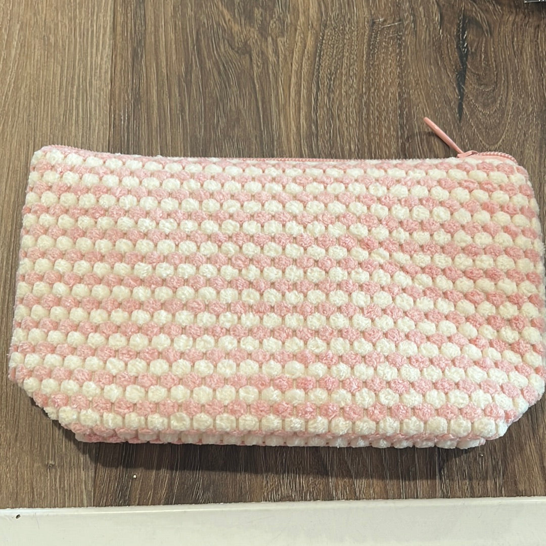 Woven Cosmetic Bag.  Vendor: Beauty Stash.  Pink