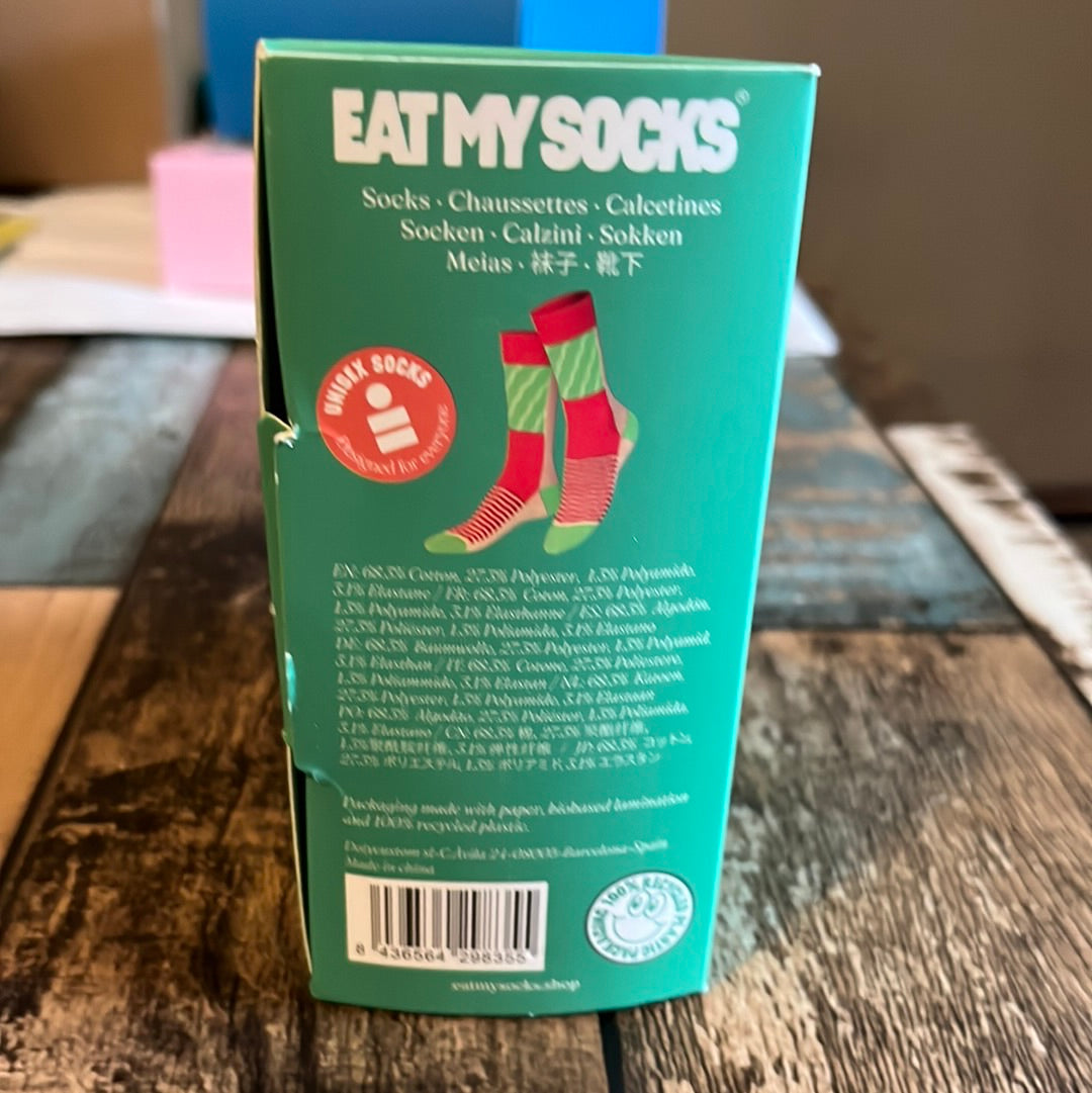 BLT Socks in a cute sandwich box. 1 Pair. Red, Green and Tan colored. Brand: Eat My Socks