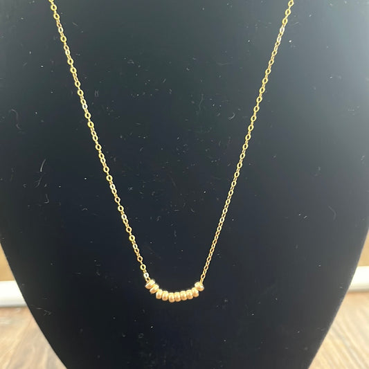 14K Gold Filled 18" Roundel Bead Necklace