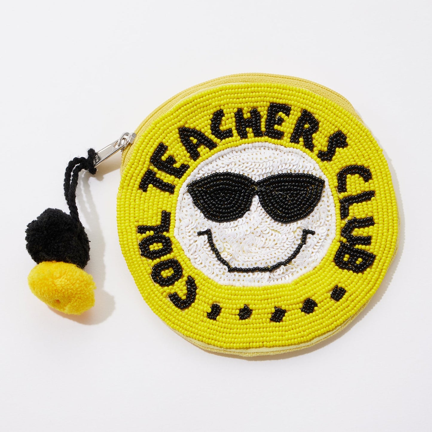 Cool Teachers Club Beaded Coin Pouch