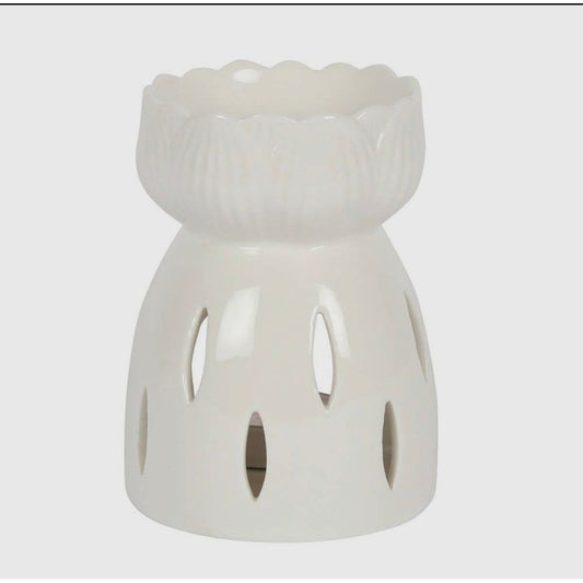 White Lotus Oil & Wax Warmer. Ceramic