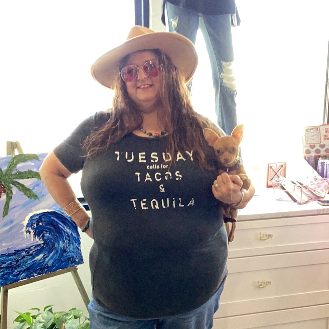 Tacos and Tequila graphic T