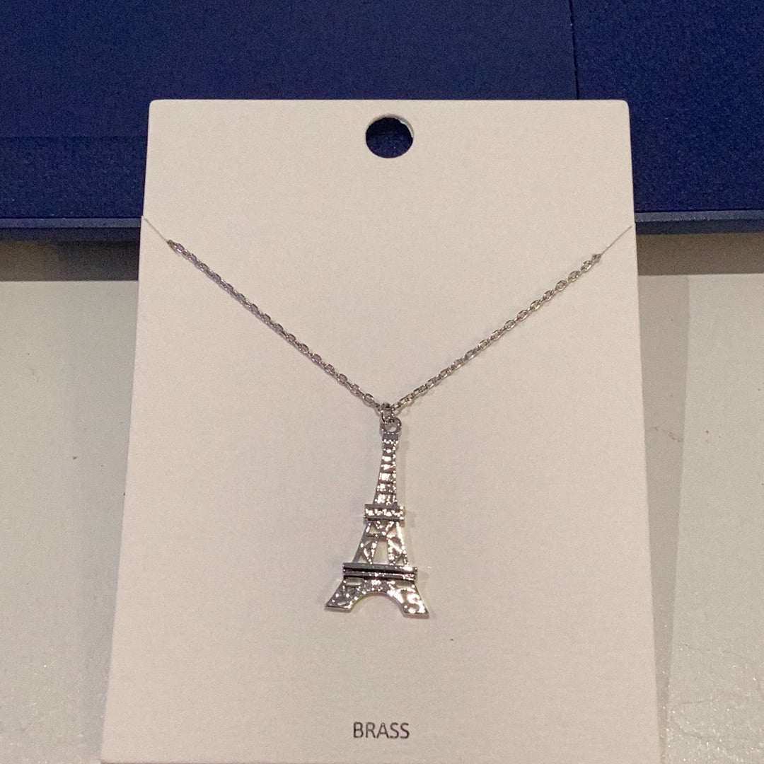 16" Eiffel Tower Pendant Necklace