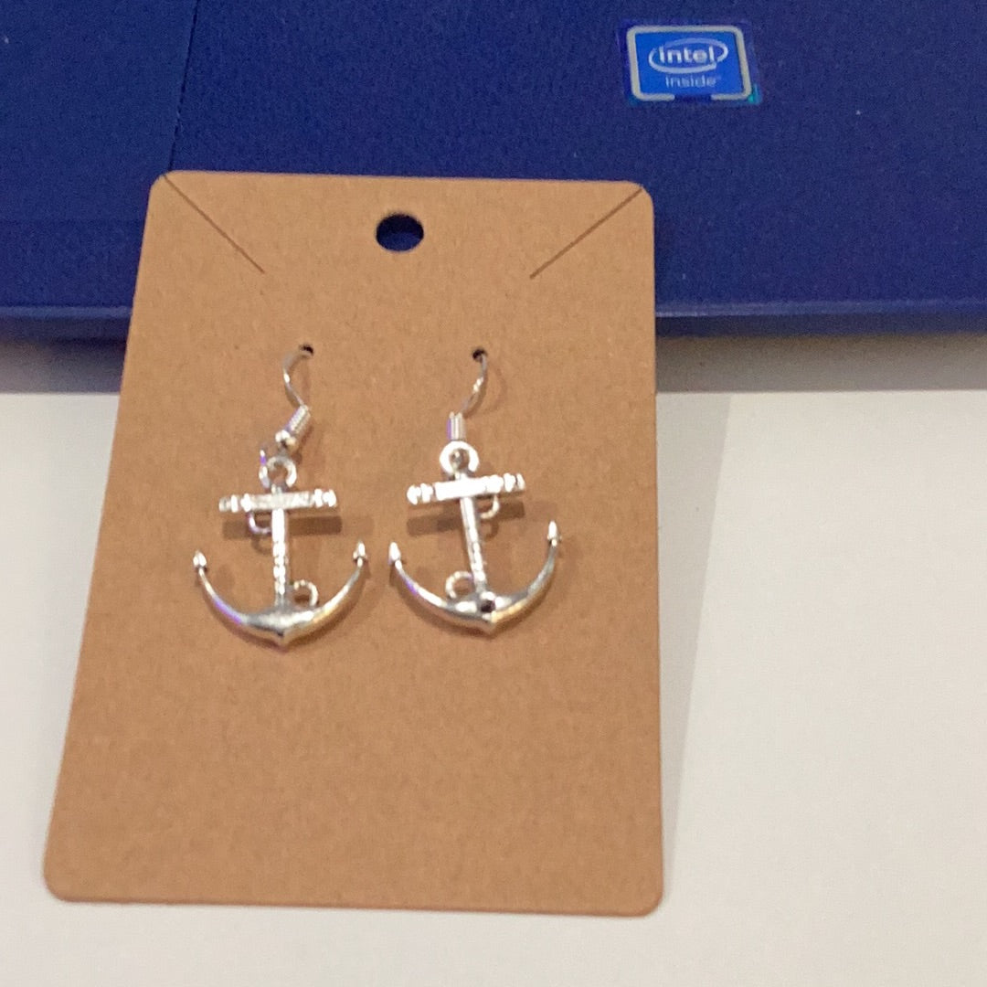Handcrafted Large Anchor Earrings